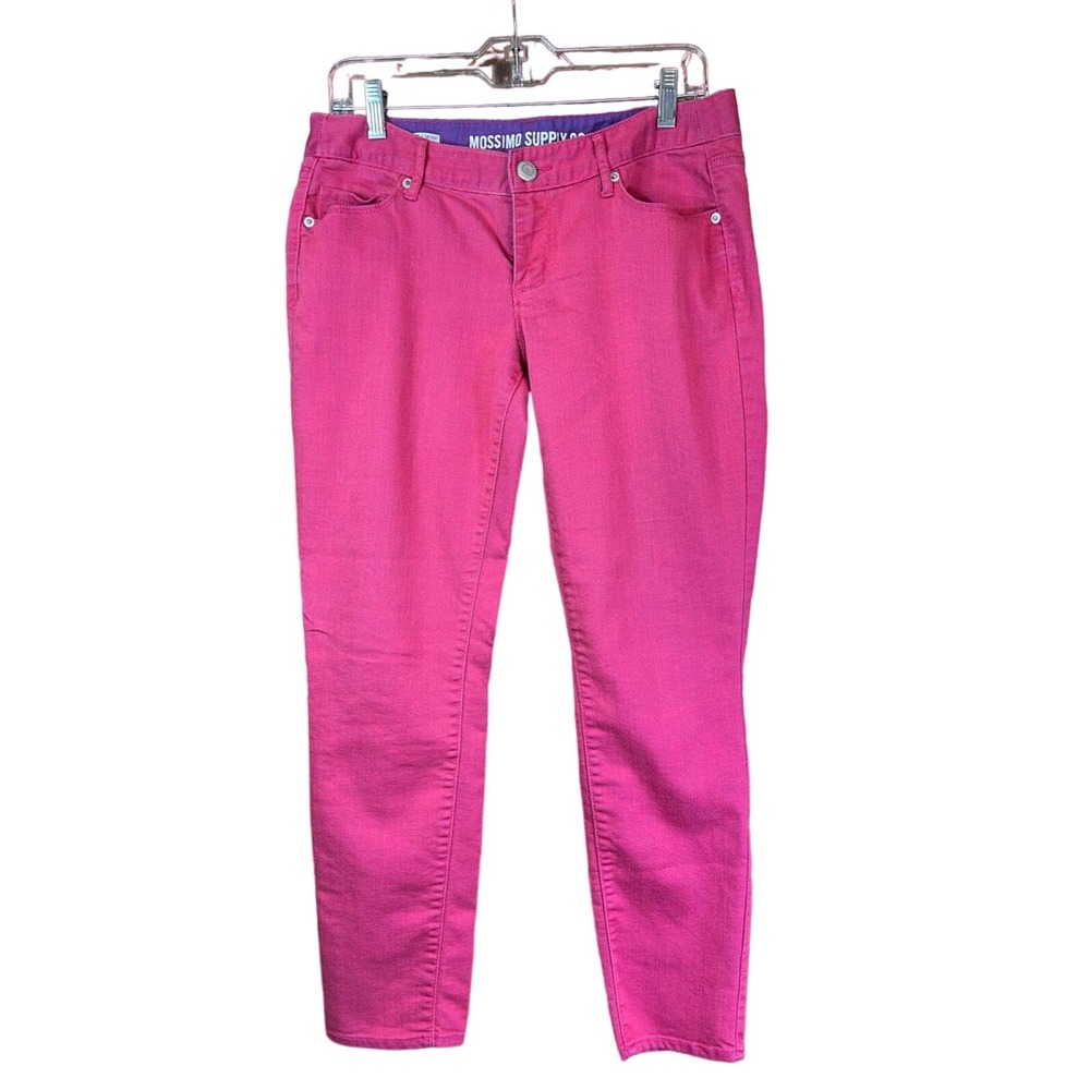 Mossimo Supply Co Juniors Size 11 Ankle Skinny Fit 6 Pink Purple Denim Jeans